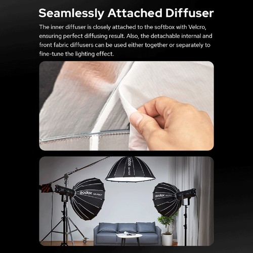 Godox QR-P70T 70cm/ 27.5in Quick Release Parabolic Softbox Professional Q9L2 - Picture 7 of 8