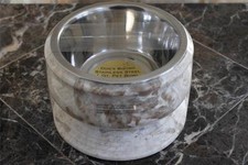 GENUINE MARBLE DOG'S BISTRO STAINLESS STEEL PET BOWL -  NATURAL/CHAMPAGNE