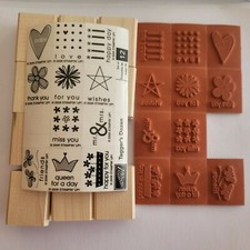 Taggers Dozen Mounted Rubber Stamp Set 2006 Stampin' Up Set of 11 Love Friends