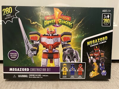 Megazord Mighty Morphin Power Rangers Construction Building Set 280pc ...
