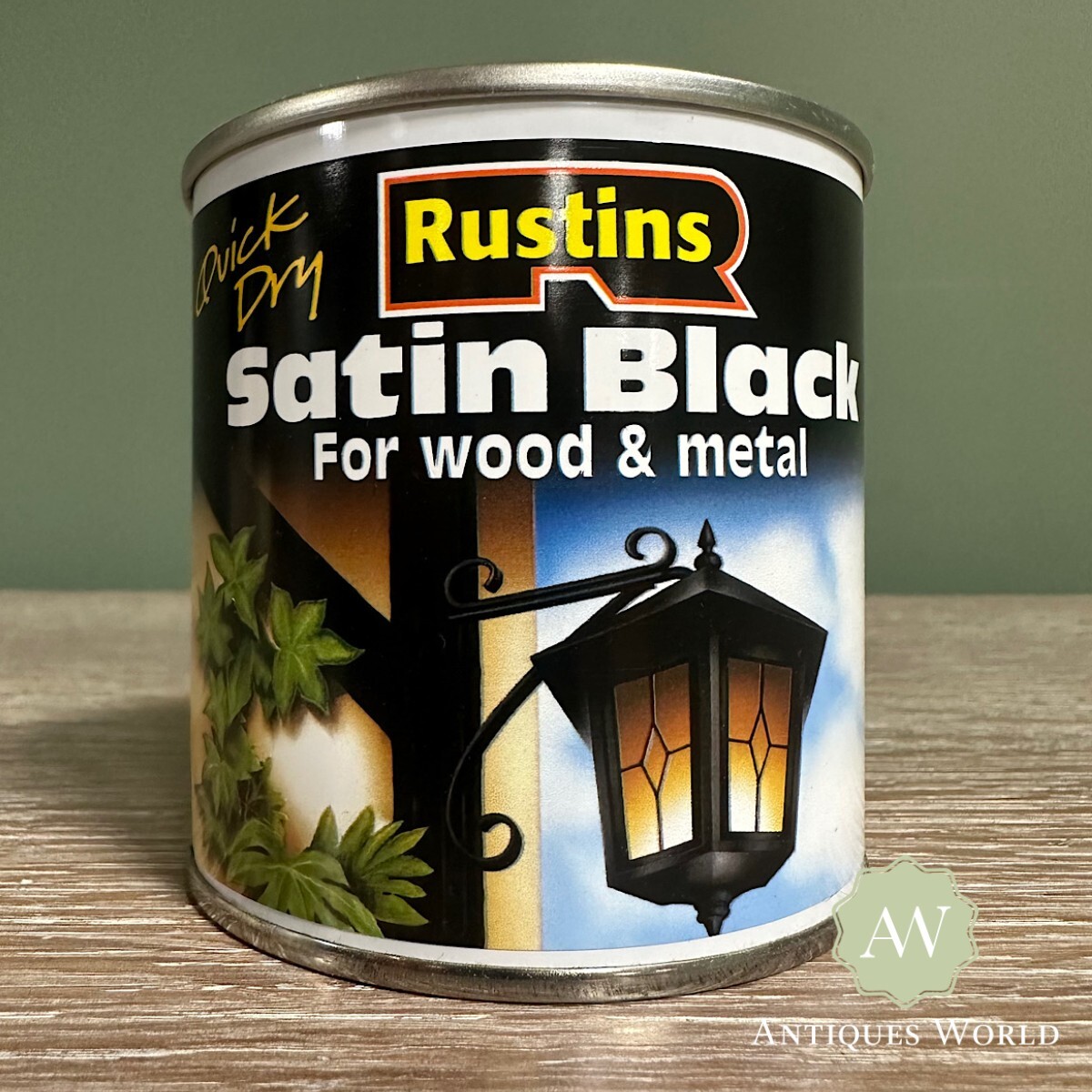 Rustins Satin Black Paint – 250ml