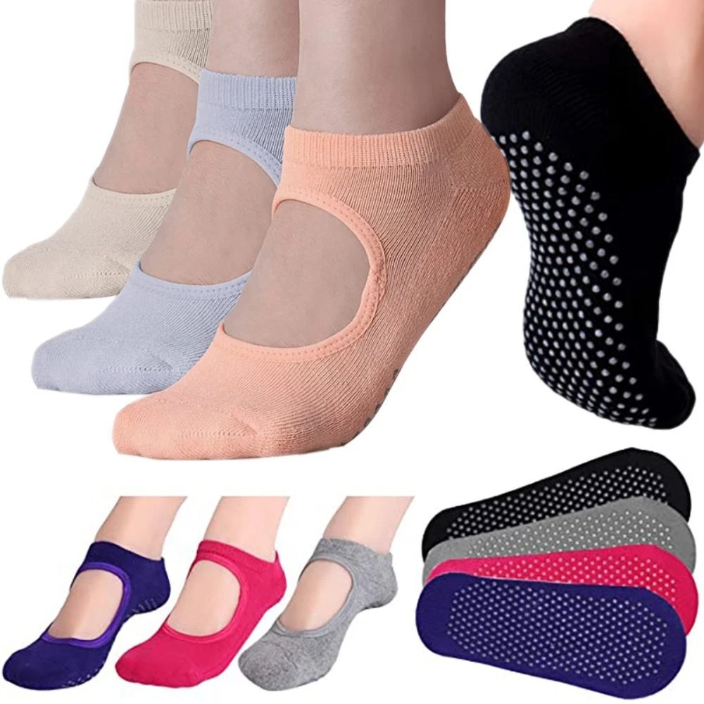 Women Cotton Breathable For Ballet Non Slip Sport Socks Dance Socks Yoga  Socks