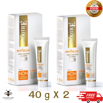 Smooth E Sunscreen Physical White 40gX2 Babyface SPF 50 PA+ UV Expert Non Chemic