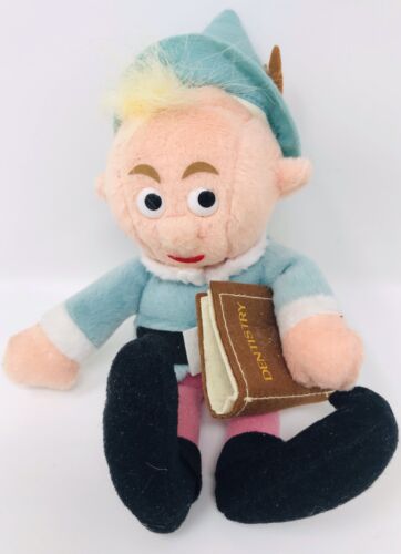 Vtg. Rudolph Island of Misfit Toys Herbie the Elf With Book Plush Doll 1998 7" - Picture 1 of 4
