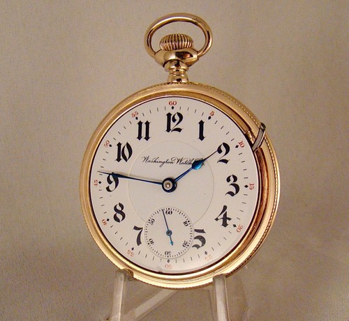 ILLINOIS "LAFAYETTE" 24j 14k GOLD FILLED OPEN FACE 18s RAILROAD POCKET WATCH - Picture 2 of 12