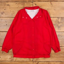 Vintage Blair Track Jacket M 90s Red Womens Snap