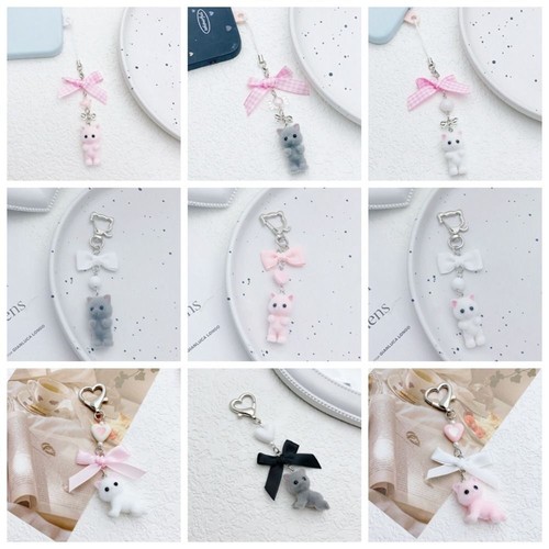 Phone Strap Flocking Cat Phone Lanyard Cat Cell Phone Charm Jewelry Gift - 第 3/21 張圖片