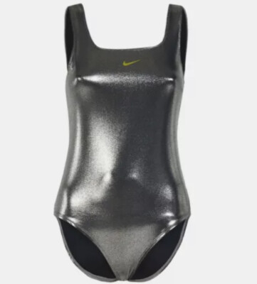 NIKE ICON CLASH SILVER SHIMMER TRAINING WOMEN'S BODYSUIT (CZ1156 010) SIZE  (S) UK