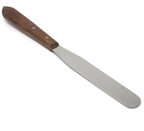 Wooden Handle Spatula Cake Butter Cream Frosting Spreader Knife,Stainless Steel - Picture 7 of 8