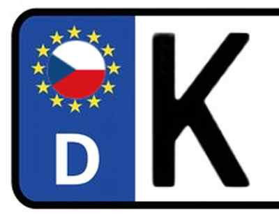 2x Kennzeichen Aufkleber Tschechien, Czechia Nummerschild ...