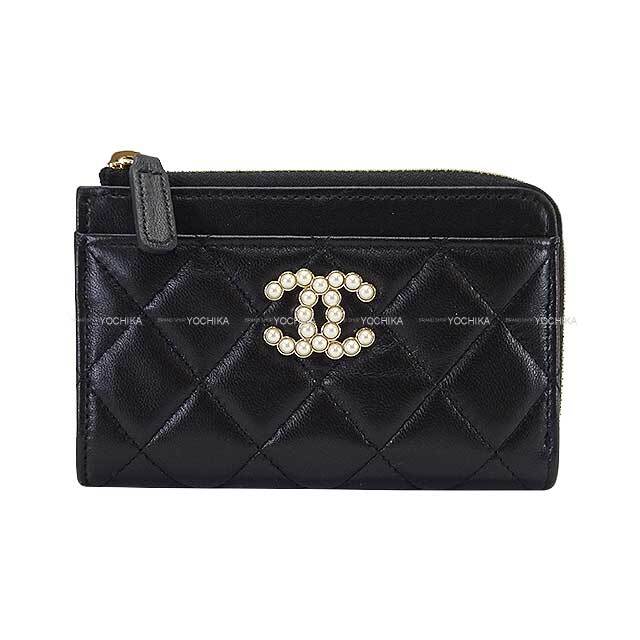 CHANEL Fragment Case Pearl Coco Mark Matelass Polka Dot Noir 