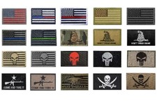 USA Flag Patch 3''X 2'' Hook & Loop Military Tactical Patriotic For Hat Bag Vest