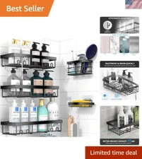 5-Pack Adhesive Corner Shelves - Bathroom & Kitchen Storage, RV Essentials