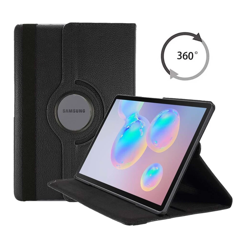 For Samsung Galaxy Tab S6 10.5in Tablet Case 360 Rotating Stand PU Leather Cover - Image 2 of 4