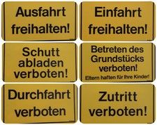 Baustellenschilder, Schilder, Türschilder, Hinweisschilder, Restposten