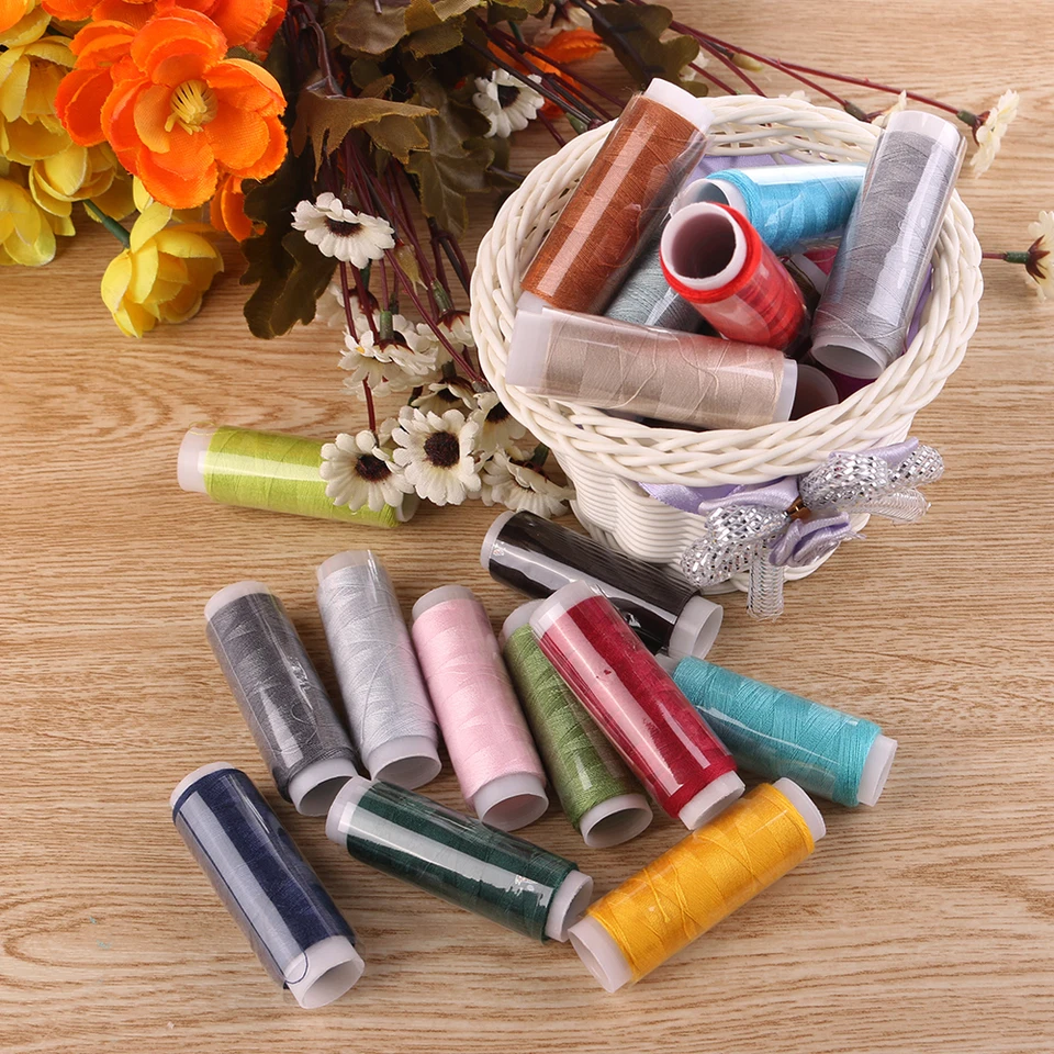 39PCS Mixed Colors Sewing Thread Polyester DIY Spools 150M Each String Roll - Image 4 of 4