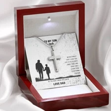 Father Son  To My Son Never Forget That I Love You Necklace From Dad
