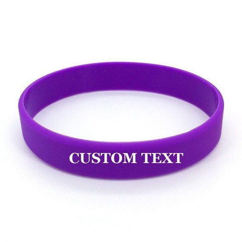 Braccialetti Personalizzati Silicone Gomma Bracciali Qualsiasi Logo Messaggio Testo - Foto 36 di 36