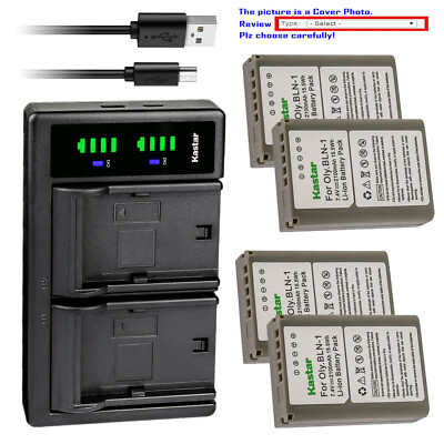 Kastar Battery LTD2 USB Charger for Olympus BLN-1 BLN1 Battery & BCN-1 Charger