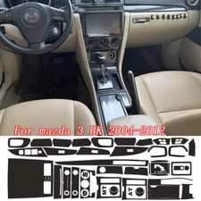 For mazda 3 BK 2004-2008 5D Carbon Fiber Pattern Interior DIY Trim Decals