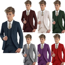 Slim Fit Boy Suit Formal Set Blazer Vest Pant Party Wedding Tuxedo Three Pieces