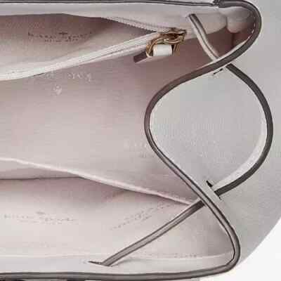 Kate Spade Kristi Medium Flap Backpack Quill Grey Leather  display picture 1