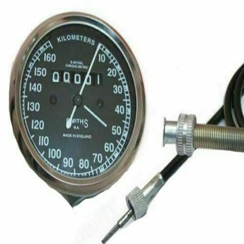 "FüR Royal Enfield Ariel Kopie Smiths Tachometer 0-160 Kph Mit 54 \" Kabel"-image