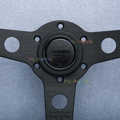 MOMO Prototipo P5 Black Edition 350mm Genuine Leather Sport Steering Wheel - Picture 5 of 23