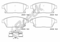 Breck BremsbeläGe Vorne FüR Opel Mokka/Mokka X Astra J Chevrolet Cruze