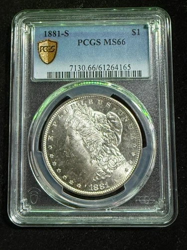 1881 S MORGAN DOLLAR PCGS MS 66