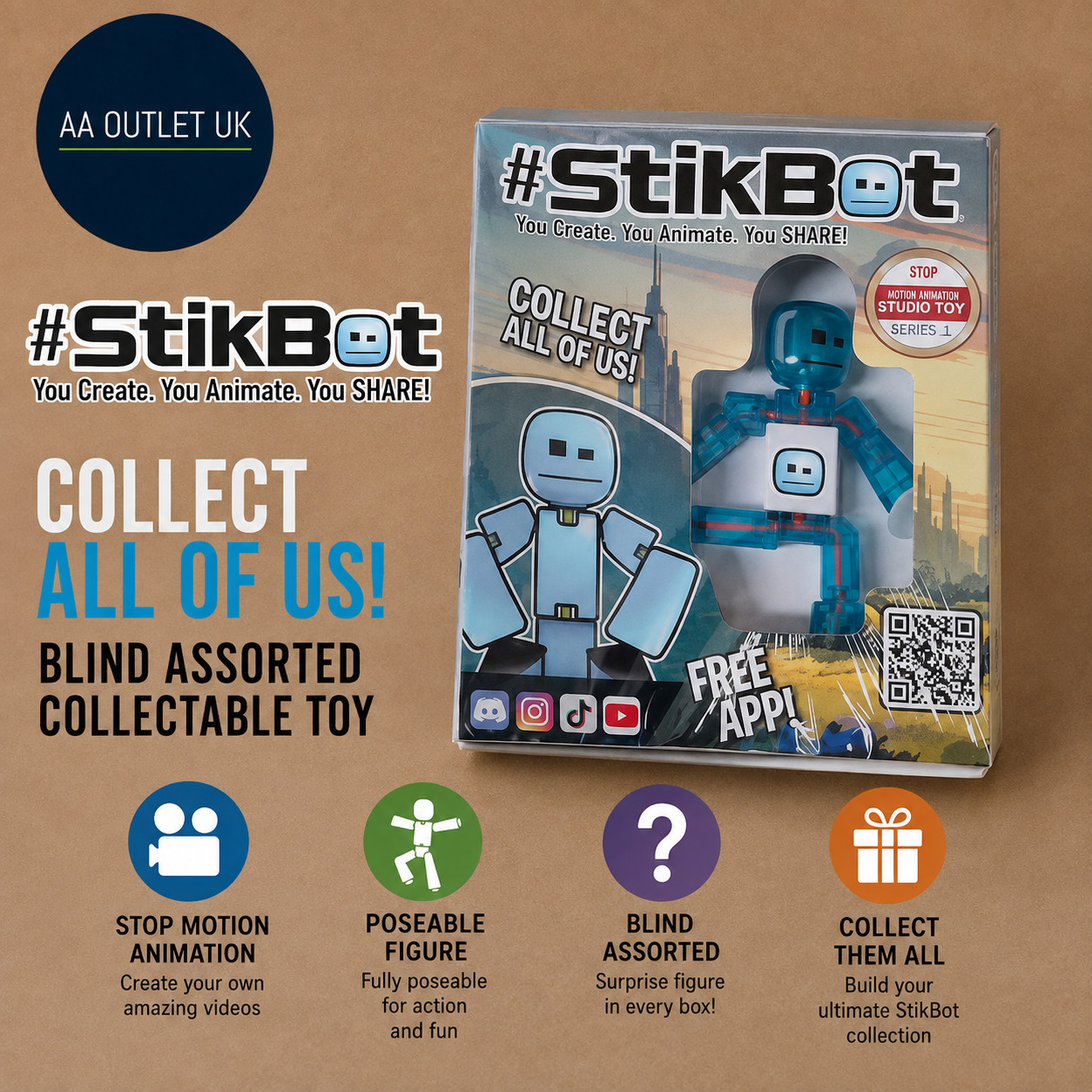 Stikbot S1005 Figure (Pack Of 2, Assorted) - Image 2