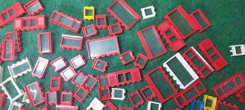 0,25kg LEGO® Konvolut Fenster in verschiedenen Größen VINTAGE City Sammlung - Picture 3 of 7
