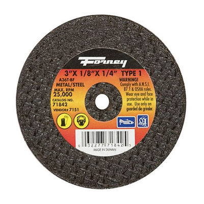 #ad #ad Forney 71842 Aluminum Oxide 25465 rpm 3 Dia. in. Cut Off Wheel 1 8 in. Thick $8.71