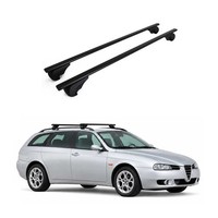 DachträGer GrundträGer FüR Alfa Romeo 156 Crosswagon 2004-2007 Stahl Schwarz 2X