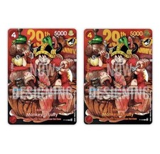 Presale ENGLISH Monkey D. Luffy PROMO P-159 2 Card Set 29th Anniversary