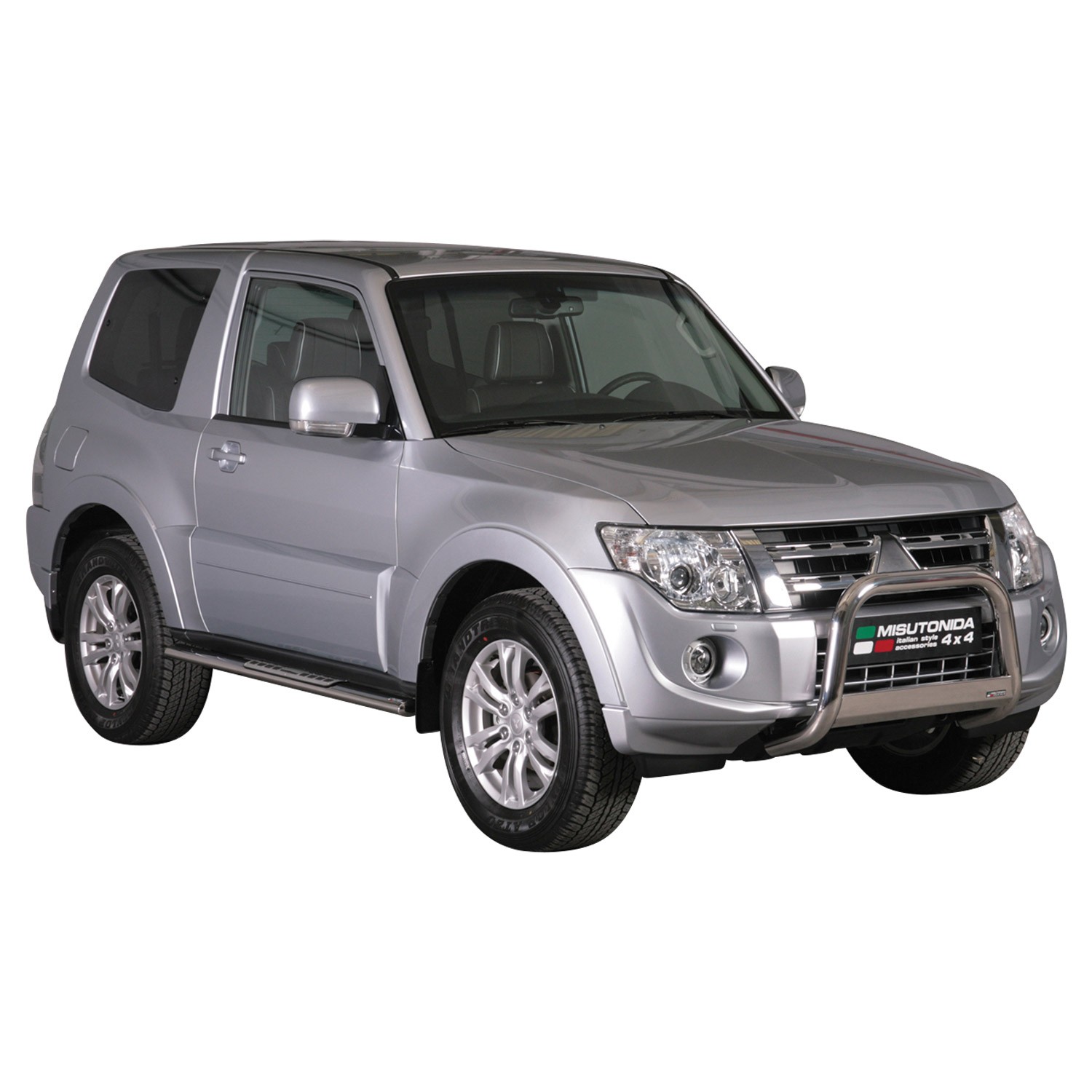 Pare-buffle Mitsubishi Pajero 2012-2018 en acier gris 63mm