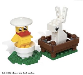 NEW Lego Cute Mini Easter White BUNNY & CHICK Yellow Chick Polybag Set 40031