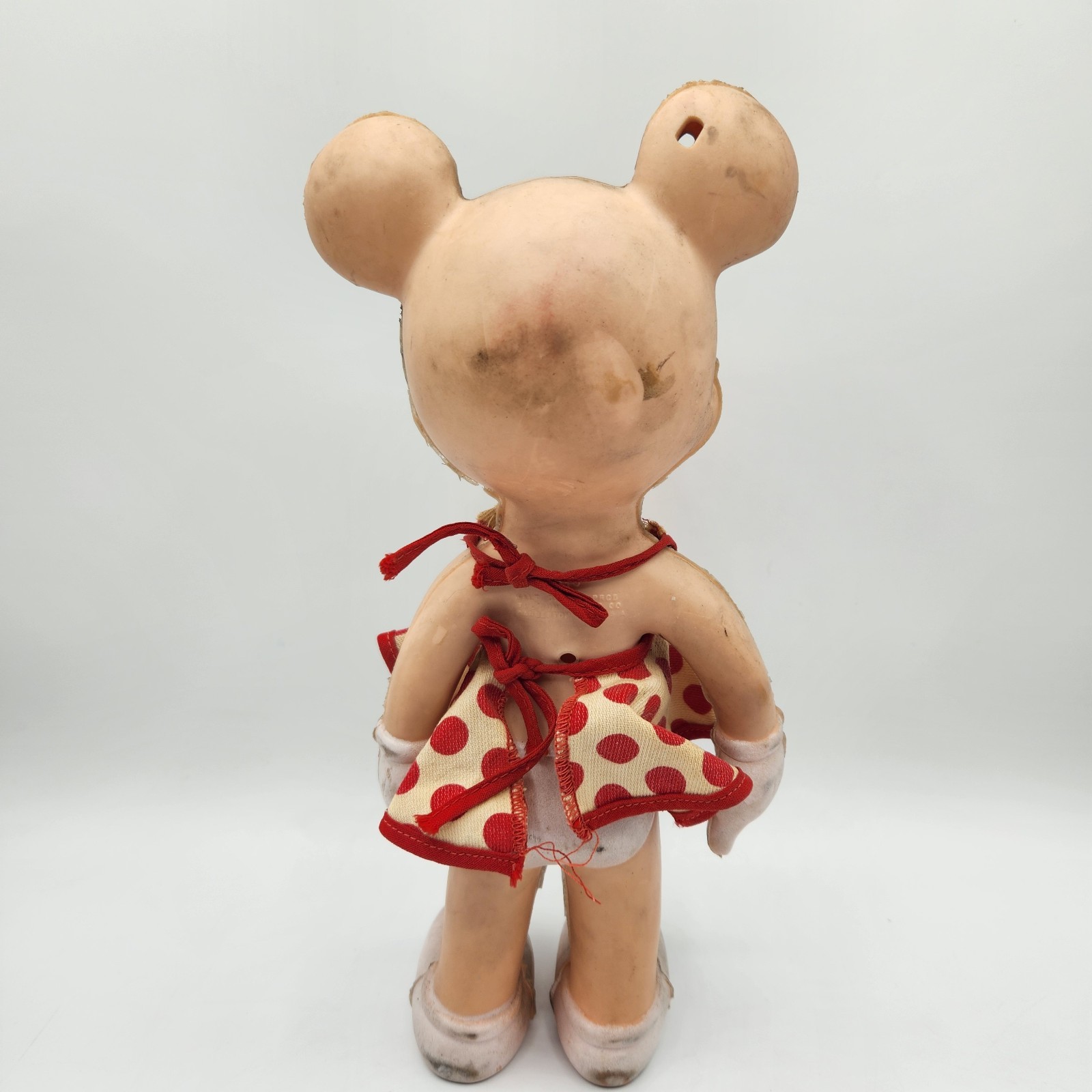 Vintage 1950s Minnie Mouse 10 Inch Rubber Squeeze Doll Sun Rubber Company
