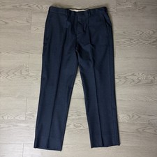 Brooks Brothers Regent Fit Reda Fabric Woven In Italy Blue Dress Pants Sz 34x28