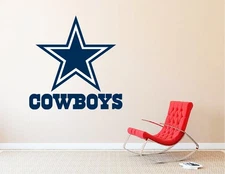 Dallas Cowboys Logo Wall Decal Art Sports Decor Football Vinyl Sticker
