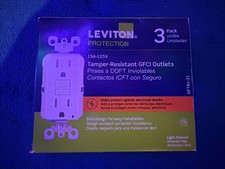 Leviton M96-GFTR1-03T 15A GFCI Outlet, Tamper Resistant, Light Almond 3-Pack