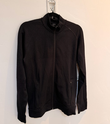 Lululemon Engineered Warmth Full Zip Black Merino Wool Slim Fit Jacket Men M