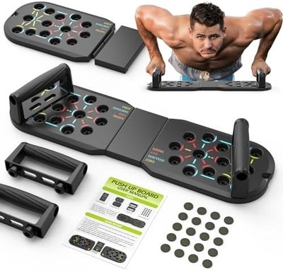 Push Up Board Fitness, Workout Home Gym Equipment, 20 in 1 Exercise Pushup Bar H