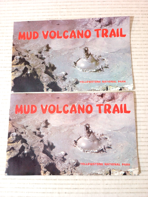 #ad #ad 2x Yellowstone National Park Historic Pamphlet Mud Volcano Trail 1977 Geyser WY $10.50