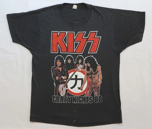 Kiss Vintage T Shirt Crazy Nights Tour Concert I Went L 1980s vintage concert t-shirt, vintage, single stitch, B+ condition