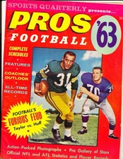 1963 Sports Quarterly presents Pro's Football Jim Taylor Sam Huff em f3