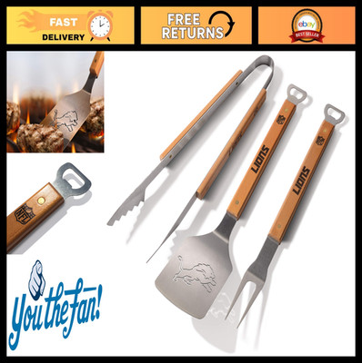 NFL Classic 3PC BBQ Grill Set - Perfect for Tailgating, Outdoor Cooking & Fans