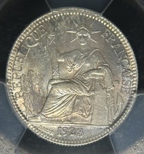 France IndoChina 1923 A 10c PCGS MS63~Lec-164, KM#16.1~K16