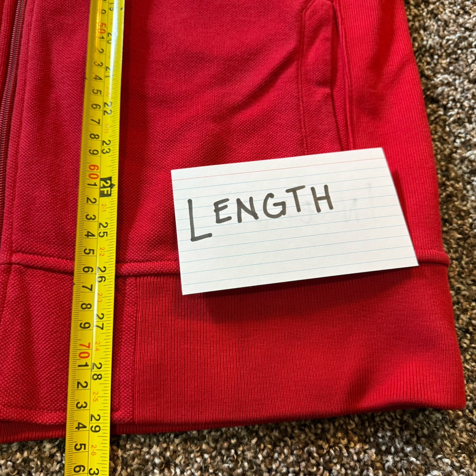 Giacca Polo Ralph Lauren uomo L rossa full zip USA stadio olimpico grande pony pista