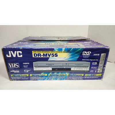 OPEN BOX READ 2006 JVC DR-MV5S DVD Recorder VHS VCR Combo Dubbing Silver